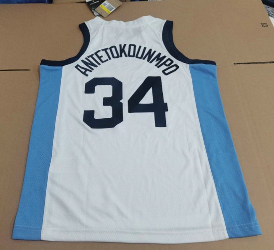 34 Antetokounmpo Greece Basketball 2024 Olympics Limited White Jersey